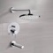 Chrome Tub and Shower Faucet Set With Rain Shower Head